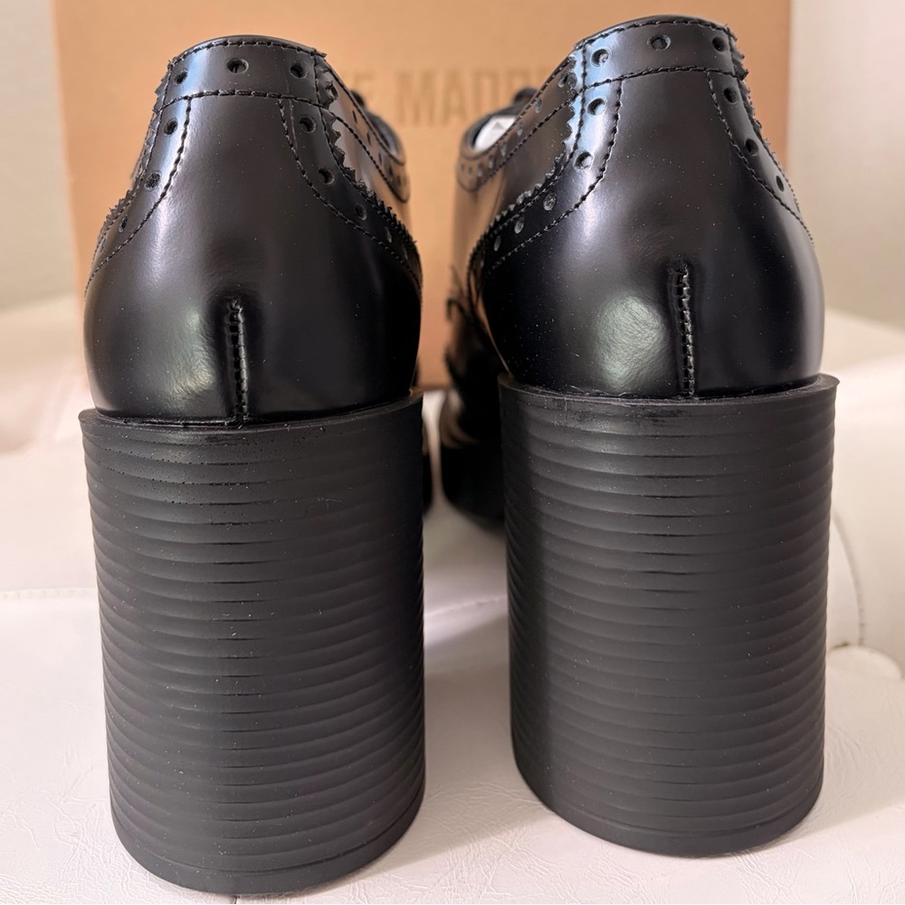 NIB Steve Madden Poetta Oxford Shoes in Black Box - Picture 4 of 5